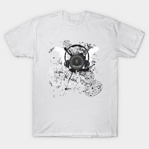 Loudspeaker with headset T-Shirt by AnnArtshock